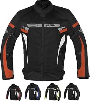 ALPHA CYCLE GEARALPHA CYCLE GEAR BREATHABLE BIKERS RIDING PROTECTION MOTORCYCLE JACKET MESH CE ARMORED (ORANGE BOSS, XX-LARGE)