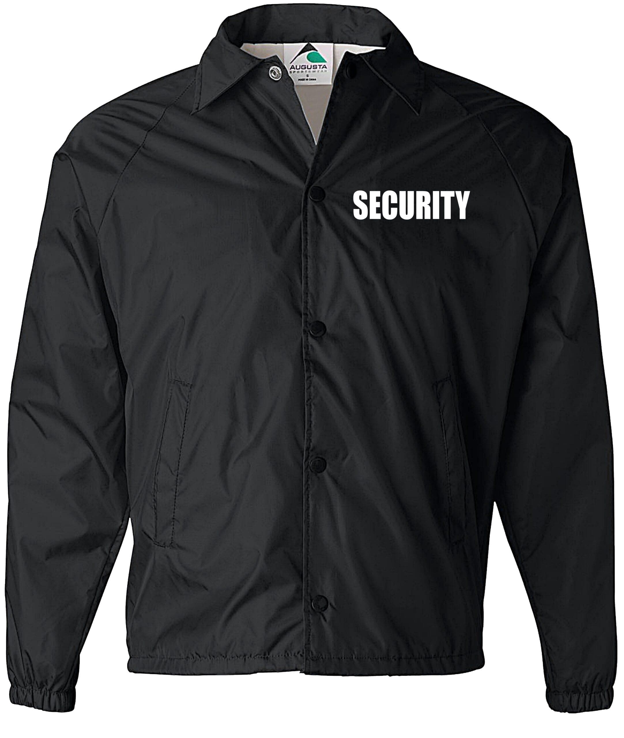 Smart People Clothing Security nylon jacket in with Reflective logos, front and back.