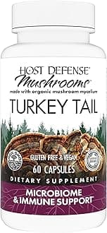 Turkey Tail Capsules - Digestive Health & Immune Response Support Supplement - Mushroom Supplement for Gastrointestinal & Gut Microbiome Support - 60 Capsules