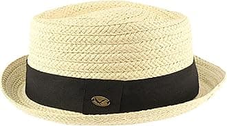 Men's Premium Straw Porkpie Fedora Hat