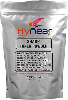 Ultra Dark Black Toner Powder Suitable for Sharp Ar6020/6020N/5020/5618/AR5620/AR162/AR310 NT/ARM205/MX-182D/MXM202D/ MX312/AR0201BT/AR015BT/MX500AT Printers (Pack of 1) (1 Kg)