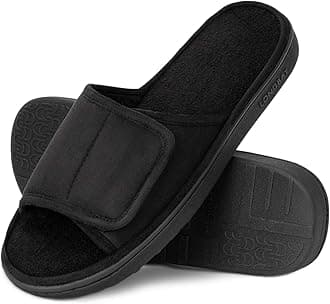 Men's Comfy Memory Foam Slide Slippers Breathable Micro Suede House Shoes