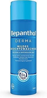 DERMA Mild Face Wash for Sensitive and Dry Skin, Dermatologically Tested Moisturiser with Dexpanthenol, Fragrance Free, Soap Free, 200 ml Bottle, White