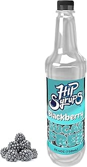 Hip Syrups - Blackberry Sugar Free Simple Syrup Designed for Water Flavor, Bubble Tea, Boba Tea, Cocktails,Blackberry Flavoring, Water Enhancer, Drink Mix for Ice Tea, Lemonade & More, Zero Calorie Flavoring, Keto Friendly, Sugar Free