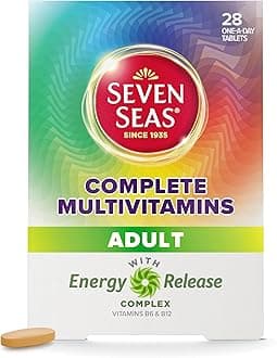 Seven Seas Complete Multivitamins Adult With Vitamin C, Vitamin D, Zinc plus Energy Release Complex 1 With Vitamins B6 and B12, 28 Tablets, 4-Week Supply