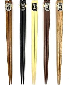 JapanBargain 3674, 2 Packs of 5 Pair Premium Wooden Chopsticks Set, Reusable Japanese Chinese Korean Wood Chop Sticks, Hair Sticks, Dishwasher Safe, 9-inch