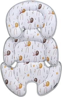 Innokids Head and Body Support Pillow Infant Car Seat Insert for Newborn to Toddler Stroller Cushion (Snail)