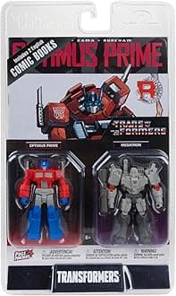 McFarlane Toys Transformers Page Punchers 2-Pack Optimus Prime and Megatron 3" Inch Action Figures with 2 Comics – Highly Detailed Collectible Set – Ideal for Fans and Collectors