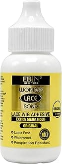 EBIN NEW YORK Wonder Lace Bond Wig Adhesive, Latex Free and Waterproof - Extra Mega Hold 1.18oz