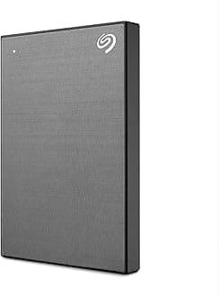Seagate One Touch 1TB External HDD with Password Protection Space Gray, for Windows and Mac,(STKY1000404) (Renewed)