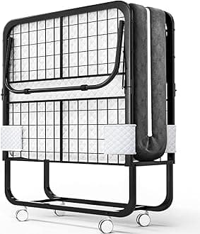 SKY-TOUCH Folding Bed 190 * 80cm with Memory Foam Mattress, Portable Foldable Beds Strong Sturdy Frame, Rollaway Beds for Home and Office