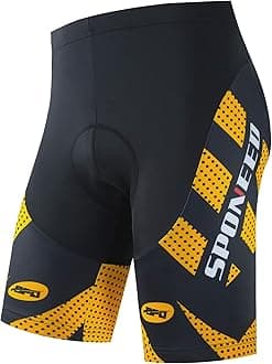 sponeedMen's Cycling Shorts Padded Bicycle Riding Pants Bike Biking Clothes Cycle Wear Tights