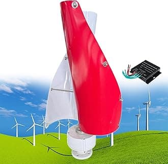 12000W Wind Turbine Helix Generator Kit, Maglev Shaft Wind Turbine Generator, Vertical Windmill 3-Phase Wind Power Turbine, for Household Power Supply, Road Infrastructure,C-12V
