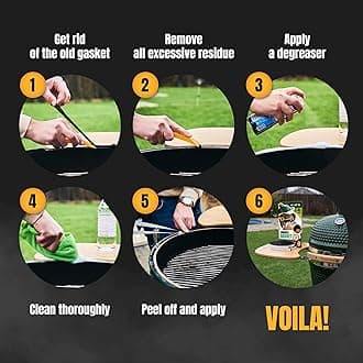 Big Green Egg Gasket Replacement S-M - 2-Pack x 5 FT Smoker Gasket Seal - BGE Gasket 3/4" x 1/8" Felt - Big Green Egg Accessories & Parts for Grill by Smoker Chef