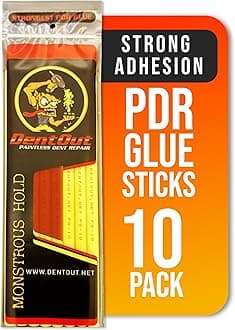 Monstrous Yellow and Red PDR Glue Sticks (10 Pack) - High Adhesion for Precision Paintless Dent Removal – Professional Paintless Dent Repair Glue Sticks