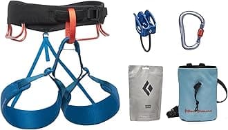 BLACK DIAMOND Men’s Momentum Rock Climbing Harness | Dual Core Construction | Adjustable Waist & Leg Loops
