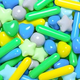 STARBOLO Ball Pit Balls for Toddlers - Macaron 100 Ball Pit Balls Crush Proof Plastic Toy Balls for Toddlers Ball Pits, Ball Pit Play Tent, Baby Pool Water Toys(Mixed Green)