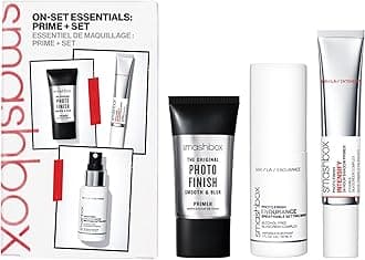 Smashbox On-Set Essentials: Prime + Set Makeup | Trio of Essentials Gift Set Including Primers + Setting Spray for On The Go