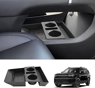 LUWU for 2024 2025 2026 Hyundai Santa Fe Center Console Organizer 2026 Santa Fe Accessories Santa Fe Cup Holder Insert Cup Holder Organizer Santa Fe Lower Console Organizer Storage Tray Drink Holders