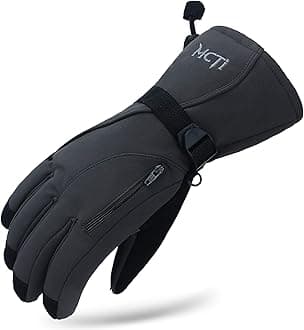 MCTi Waterproof Mens Ski Gloves Winter Warm 3M Thinsulate Snowboard Snowmobile Cold Weather Gloves