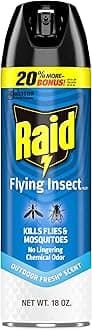 Flying Insect Spray, Outdoor Fresh Scent, Kills Flies, Mosquitoes, and Other Flying Insects on Contact, for Indoor and Outdoor Use, 18oz