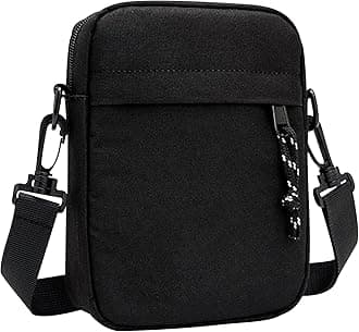 Small Crossbody Bag for Men Mini Messenger Bag Side Shoulder Bag for Phone Passport Casual Satchel Bag Phone Wallet Mini Sling Bag Fanny Pack Waterproof Travel Hiking (Black), Black