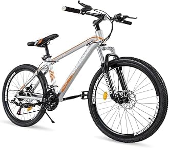 Outroad Mountain Bike Foldable/Unfoldable Bike 26 Inch for Adult, 21-Speed Dual Suspension High-Carbon Steel MTB Foldable Bicycle, Dual Disc Brake Folding Bikes for Adult, Women and Men
