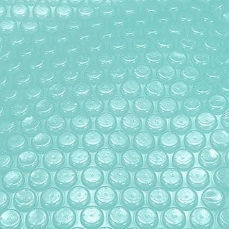 GekufaSolar Pool Cover 16-Mil 9 x 9 FT Hot Tub Thermal Blanket Heavy Duty Floating Bubble Insulation Covers for Inground Pools Hot Tubs SPA Insulating Solar Heating, Light Blue