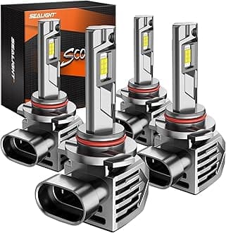 SEALIGHT9005 9006 Fog Lamps or DRL 90000LM 99% Compatibility for ATVs & Powersports, 2025 Version, 9×Brightness S7S Series Wireless 9005 9006 Fog Lights 10 Years Lifespan- Pack of 4