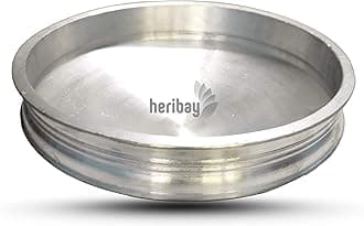 Indolium Healthy Cooking Aluminium Uruli/Kadhai/Wok without Lid (Silver, 4L, 13 Inch)