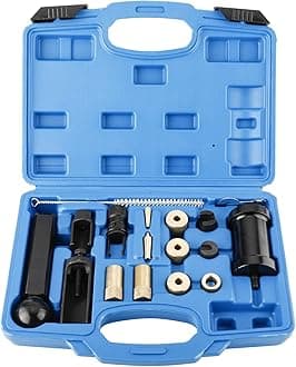 8MILELAKE18Pcs Fuel Injector Puller Kit, Injector Seal Installer Removal Set, Garage Service Tools Compatible with Audi VW Skoda