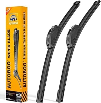AUTOBOO OEM Quality 24" + 14" Premium All-Seasons Durable Stable And Quiet Windshield Wiper Blades 2 Pack (pair for front windshield)