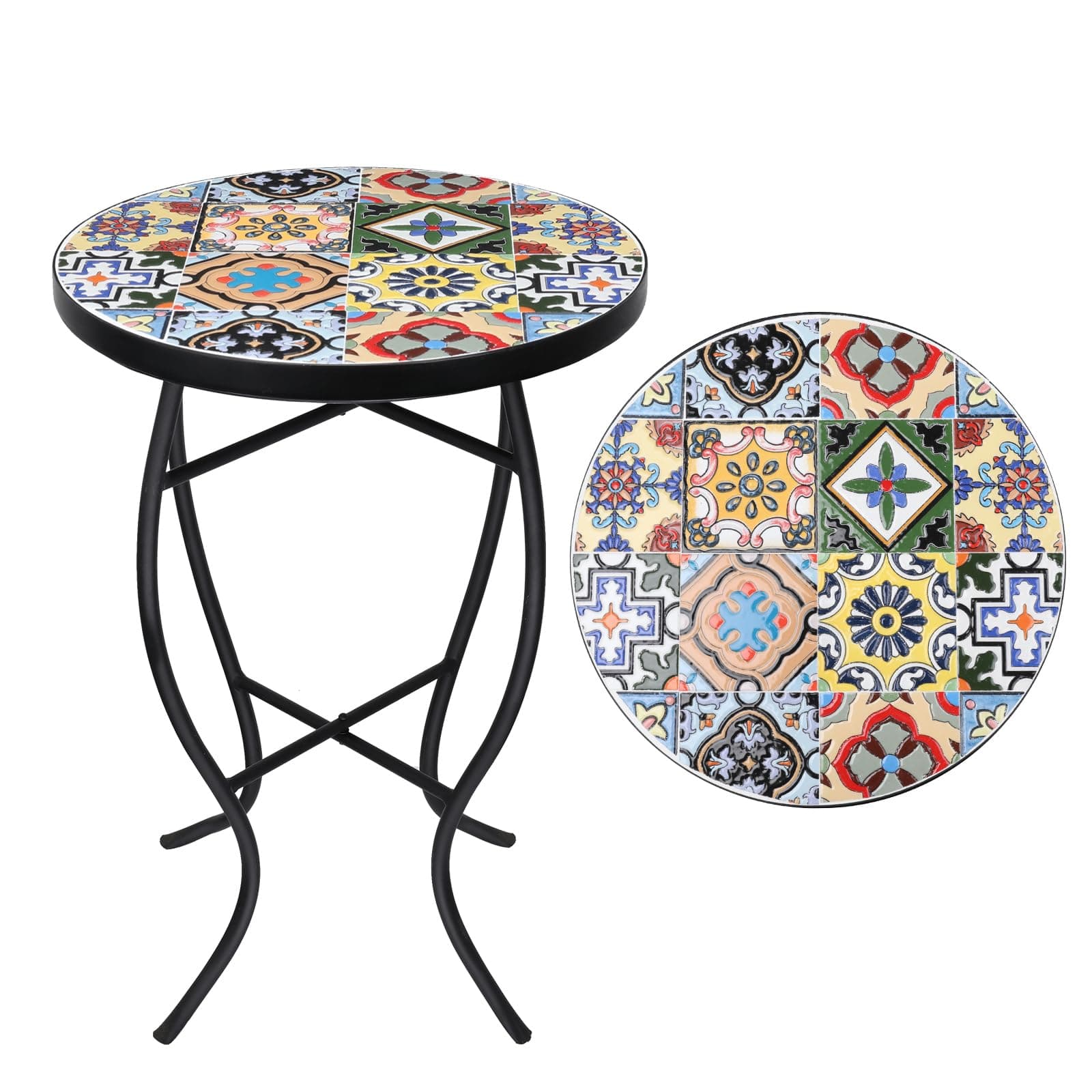 Mosaic Patio Side Table