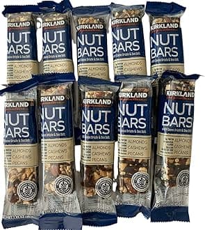 Nut Bars With Cocoa Drizzle & Sea Salt Almonds Cashews Pecans 1.41 oz Each 5g Protein (10pk)