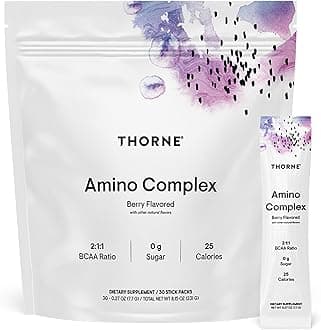 THORNE - Amino Complex - Clinically-Validated EAA and BCAA Powder for Pre or Post-Workout - Promotes Lean Muscle Mass & Exercise Recovery* - Berry - NSF Certified for Sport - Dairy-Free - 30 Servings