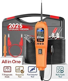 KM50 Power Circuit Probe Kit, Automotive Circuit Tester Fuel Injector Test with AC DC Current Resistance Circuit Tester (Digital Voltage Tester, Multimeter, Short Finder, Battery Tester)