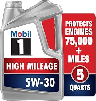 Mobil 1 High Mileage Full Synthetic Motor Oil 5W-30, 5 Quart