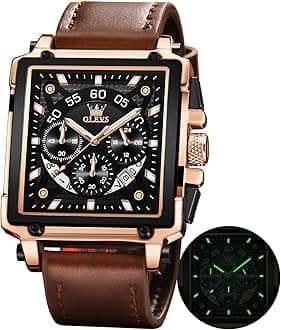 Watches for Men Automatic Mechanical Men's Wrist Watches Multi Calendar Stainless Steel Chronograph Sapphire Crystal Luminous Waterproof Watch Gifts for Man