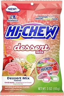 HI-CHEW Easter Candy Dessert Mix, 6 Bags, 3oz Each - Apple, Key Lime Pie, Strawberry Ice Cream - Unique Fun Soft & Chewy - Immensely Creamy Fruity Candy Flavors - Individually Wrapped for Sharing