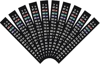 Brewing Thermometer Strip Adhesive Strip Thermometer Aquarium Thermometer Strip, Temperature Test Strip Thermometer Sticker for Fish Tank/Kombucha/Fermentation Jar 39 to 97℉/4 to 36℃ (10pcs)