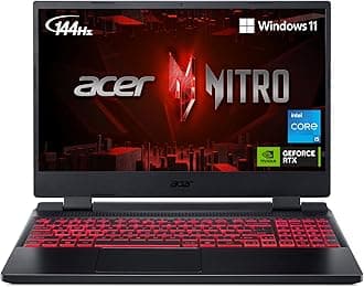 Nitro 5 AN515-58-525P Gaming Laptop | Intel Core i5-12500H NVIDIA GeForce RTX 3050 GPU 15.6'' FHD 144Hz IPS Display 8GB DDR4 512GB PCIe Gen 4 SSD Killer Wi-Fi 6 Backlit Keyboard, Black