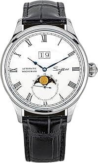 MoonPhase Master 41mm SU2528SS Enamel Dial ST2528 Automatic Mechanical Mens Wrist Watch Seagull 1963