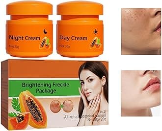 Papaya Whitening Cream Brightening Cream Skin Whitening Cream Papaya Whitening Cream for Face Day Cream and Night Cream Against Freckles Armpit Whitening Cream, Pack of 2