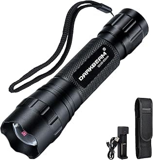 DARKBEAM ir Flashlight Infrared 850nm Light LED Rechargeable Mini for Night Vision, Handheld Tactical ir Illuminator, Focus Adjustable, Portable for Hunting, Observation, Search