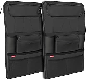 car seat organizer with integrated tablet holder - Reinforced back - with extra pen pocket - for business and children - Designed in Germany
