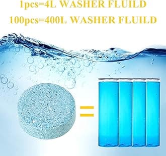 Boao 100 Pieces Car Windshield Glass Concentrated Washer Tablets Solid Car Effervescent Tablets Glass Solid Wiper Cleaning Tablets for Car Kitchen Window