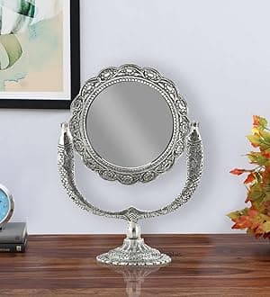 Aluminium Frame Antique Look Table Mirror for Home Decor