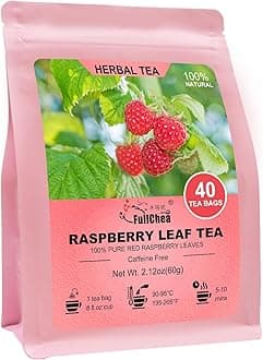Raspberry Leaf Tea Bag, 40 Teabags - Natural Pregnancy Tea - Pure Red Raspberry Leaf Herbal Tea - Non-GMO - Caffeine-free - Help Childbirth & Support Menstrual