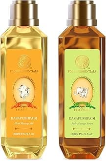 - Forest Essentials Dasapushpadi Baby Body Massage Serum 200ml (Baby Oil) & Forest Essentials Baby Head Massage Oil Dasapushpadi 200ml (Baby Oil)