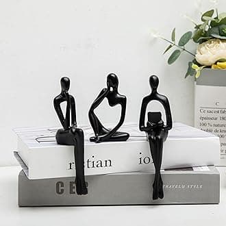 Thinker Statue Accents Home Decor, Thinker Sculptures Office Decor Modern Abstract Decoration on Shelf Table Desk for Living Room Office Bedroom
